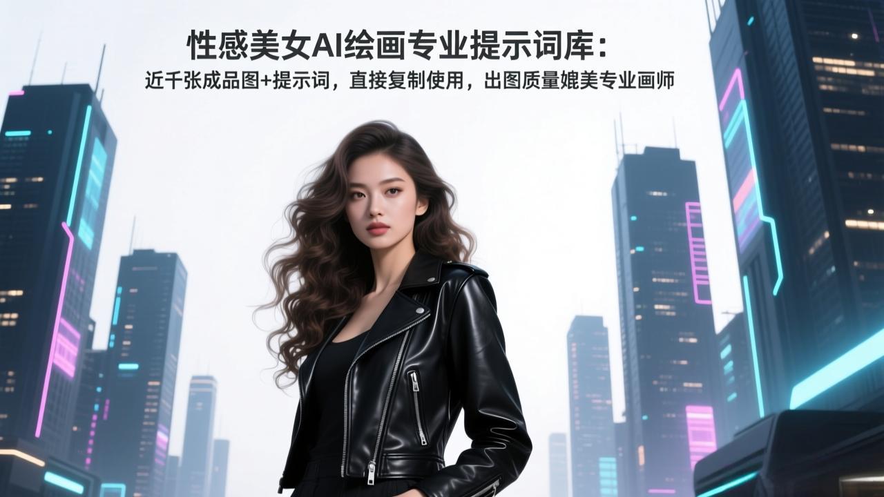 性感美女AI绘画专业提示词库:近千张成品图+提示词,直接复制使用,出图质量媲美专业画师-创客聚集地